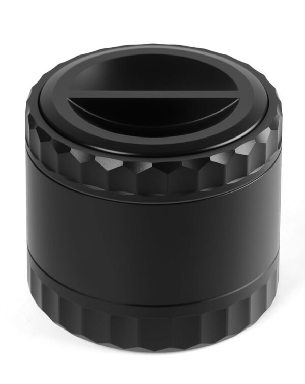 2.5" Aluminum Grinder for Kitchen, 3-Piece 4-Parts Spice Grinder with Top Storage & Short Teeth