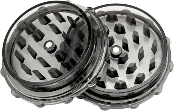 3 inch-Grinder, Black-Translucent, 2-Layer Grinder, with Magnetic Lid, Compact & Portable, Suitable for Kitchen Use