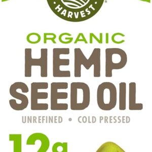 Manitoba Harvest Organic Hemp Oil, Cold Pressed, 12g of Omegas 3&6 Per Serving, Non-GMO, 8.45 Fl Oz